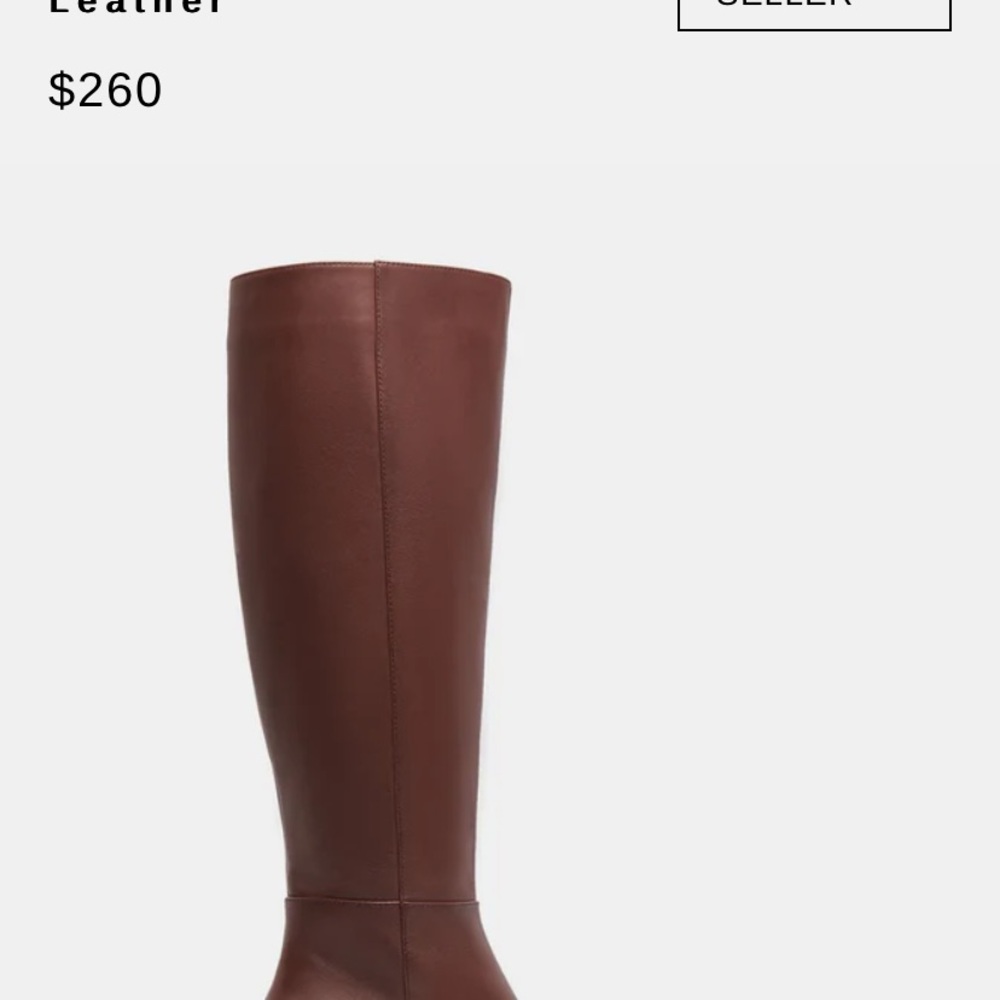 Brown Leather Knee-High Boots - Dolce Vita